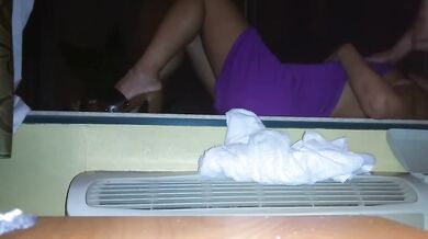 Escort comes to my hotel and fucks in balcony window-sexy milf hooker 5/5