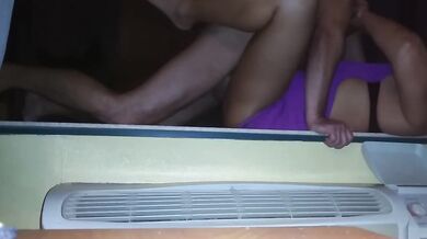 Escort comes to my hotel and fucks in balcony window-sexy milf hooker 5/5