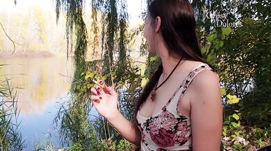 INHALE 50 smoking fetish and risky public nudity by Gypsy Dolores, Angrignon Park, Montreal