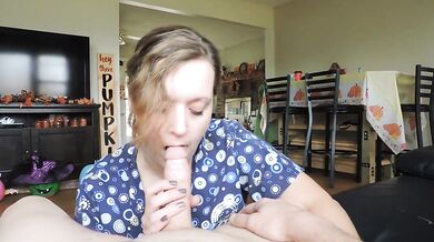 Nurse Autumn takes special care, and cum in her mouth