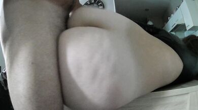Pretty leather girl fucked her big ass doggystyle