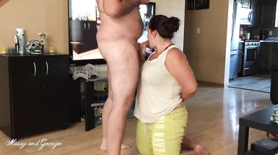 On Her Knees and Ready To Please - Missy Enjoys A Mouthful of Dick and A Face Full of Cum