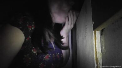 WIFE AND HUBBY VISITED A SEEDY GLORYHOLE AND WENT HOME TO FINISH!