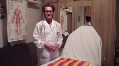 Young russian doctor Kabayeva exams and fucks her new client including anal sex - part 1