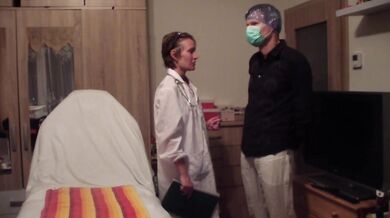 Young russian doctor Kabayeva exams and fucks her new client including anal sex - part 1