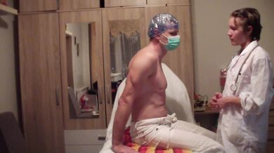 Young russian doctor Kabayeva exams and fucks her new client including anal sex - part 1