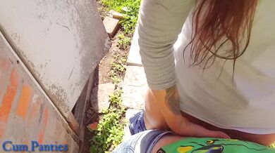 Cum in panties and pull them up before the  picnic