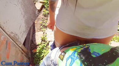 Cum in panties and pull them up before the  picnic