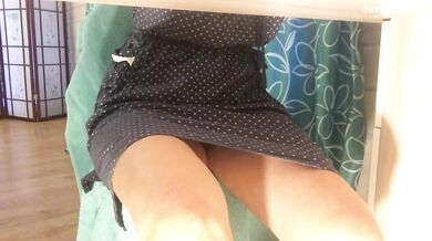 Masturbation in a short dress.  watching porn fucking finger