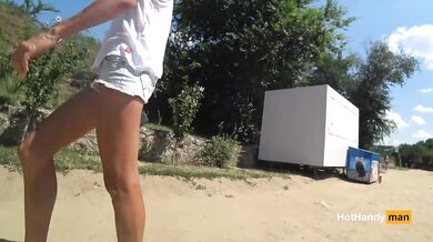 Hiking to the beach Transparent t-short No Bra Music (Teaser)