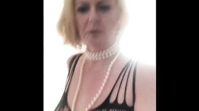Annabel masturbates in a bodystocking