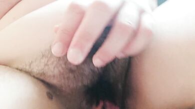 Chubby Hairy MILF alone at home has REAL ORGASM taste creamy pussy and pee