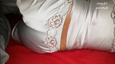 My Roommate's Sexy Mom is Beautiful and Breathtaking, Fuck! satin pjs whit underpants