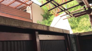 Public blowjob in hotel hot tub and then fucking in the shower with facial