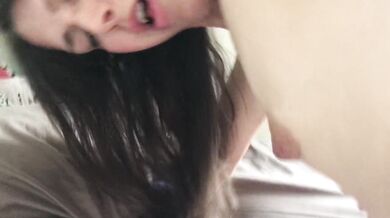 Wife fucked doggystyle and takes a facial