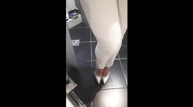Desperate pee in white Jeans and rubbing my wet clit Full video on ModelHub