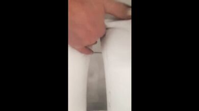 Desperate pee in white Jeans and rubbing my wet clit Full video on ModelHub