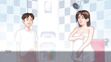 Summertime Saga New Debbie Sex Scene - Liking her Pussy While In top of the Bathroom Sink