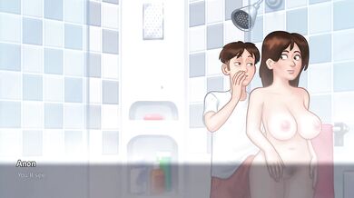Summertime Saga New Debbie Sex Scene - Liking her Pussy While In top of the Bathroom Sink