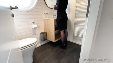 hot wife secretly fucked during a dinner party at a friend's house