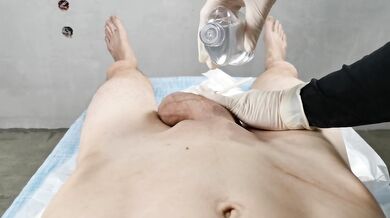 Handjob after Brazilian waxing - Dick wax depilation masturbate