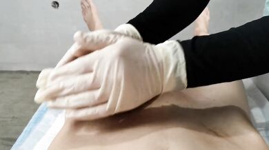 Handjob after Brazilian waxing - Dick wax depilation masturbate