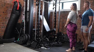 Personal Trainer Rims & Trains Big Butt MILF Client's Ass to Deep Anal Creampie
