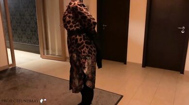 hot escort girl taken from behind after dinner in hotel bathroom
