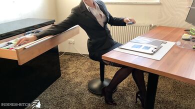 secretary secretly rides her dildo on the office toilet restroom