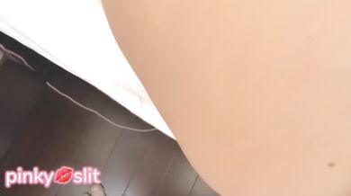 double vaginal penetration,black dildo and cock,hairy pussy creampie,pussy full of cum,pinkyslit