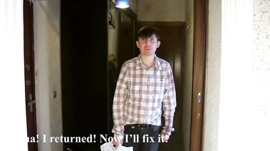 Sassy plumber was not shy about fucking my wife in the ass!