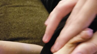 Squirting milk and rubbing it all over my chest