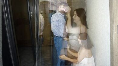 Put my dick in your deep throat in this hallway!