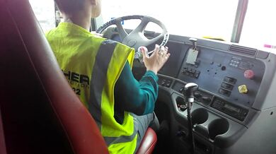 Sex in brake time,in my big truck.. Check it out