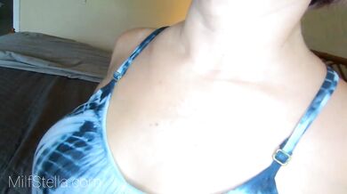 SEXY PETITE MILF IN LONG DRESS BENDS OVERS, TAKES YOUR COCK AND CUM