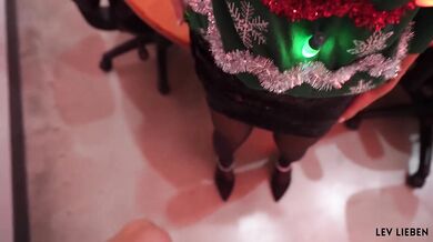 Almost got caught fucking my slutty work crush at the office Christmas Party - Cami Strella