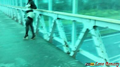 Risky Public Naked Walk & Masturbation over Busy Road - First Experience