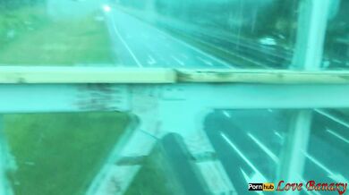 Risky Public Naked Walk & Masturbation over Busy Road - First Experience