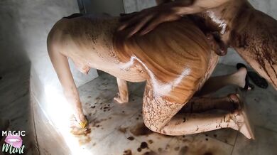 WE MADE A MESS - HOT CHOCOLATE SEX IN A PUBLIC WELLNESS SPA-MAGICMINTCOUPLE