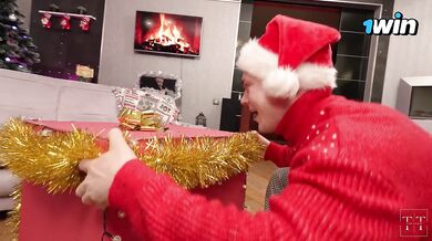 This Asian slut will remember this Christmas for the rest of her life