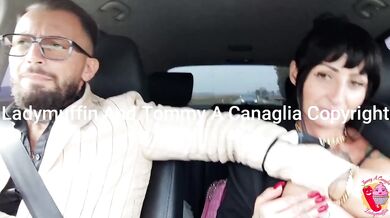 sensual and provocative woman in the car