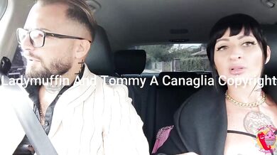 sensual and provocative woman in the car
