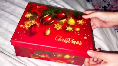 sexy submissive mrs claus inflatable christmas gift double anal and vaginal penetration