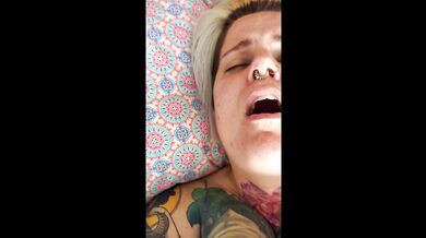 Sensual Masturbation in Bed After Christmas Party