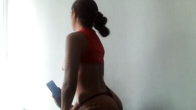 I seduce my mother's husband and he fucks me on the sofa