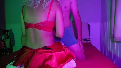 MOMmy claus made me CUM with her ASS