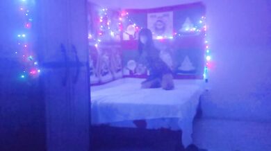 Hot and dirty self massage at Christmas!! I'm touching my tits and fantasizing about sex
