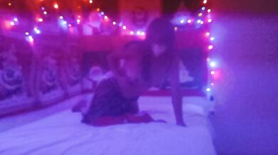 Hot and dirty self massage at Christmas!! I'm touching my tits and fantasizing about sex
