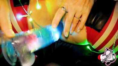 GIANT DILDO XMAS FUN - Milfy ZoomedIn