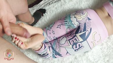(Shorts) MILF next door wanted big cock between her feet for a Christmas gift!
